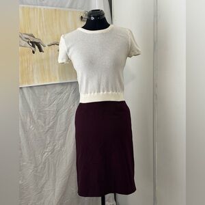 Cleo Burgundy Pencil Skirt